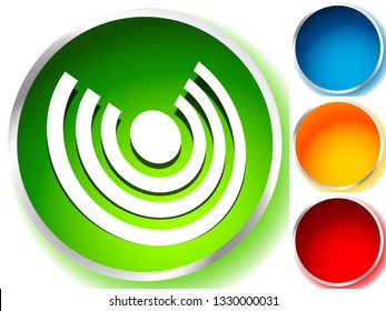 Icon with concentric circles for emitting, rays, signal themes