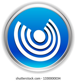 Icon with concentric circles for emitting, rays, signal themes
