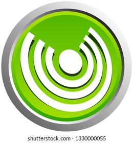 Icon with concentric circles for emitting, rays, signal themes