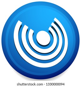 Icon with concentric circles for emitting, rays, signal themes