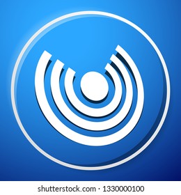 Icon with concentric circles for emitting, rays, signal themes