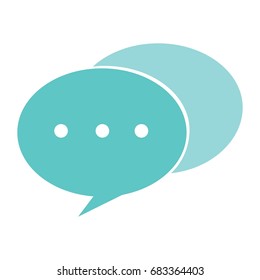icon concept - chat green color  illustration isolated on white background and copyspace