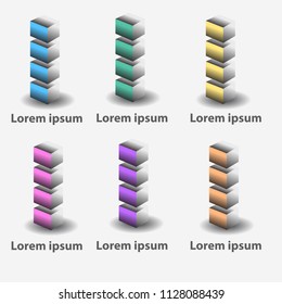 Icon concept logo of condominium many color.