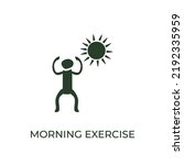 icon concept of morning exercise. simple illustration symbol from human activities collections. suitable for web and mobile.