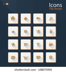 Icon concepts in flat design style. Editable vector format.