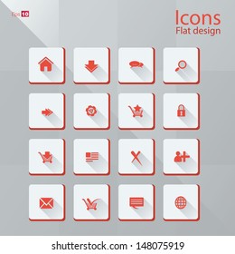 Icon concepts in flat design style. Editable vector format.