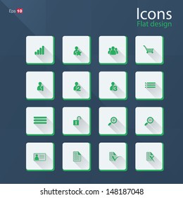 Conceptos de iconos de diseño plano. Formato vectorial editable.