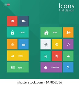 Icon concepts in metro style. Editable vector format.