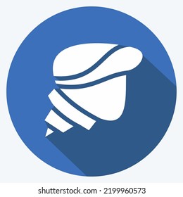 Icon Conch. suitable for seafood symbol. long shadow style. simple design editable. design template vector. simple illustration