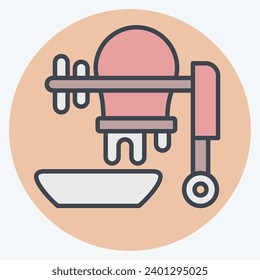 Icon Concrete Mixer. related to Construction symbol. color mate style. simple design editable. simple illustration