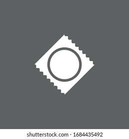 el condón del icono. ilustración plana vectorial