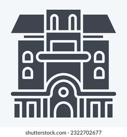 Icon Condominium. related to Accommodations symbol. glyph style. simple design editable. simple illustration