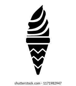 
Icon of a cone having cream on it depicting ice cream 
