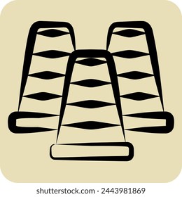 Icon Cones. related to Skating symbol. hand drawn style. simple design illustration