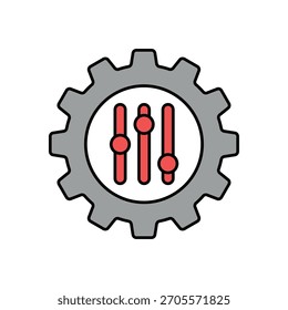 Icono de una configuración, aislado contra un fondo limpio.