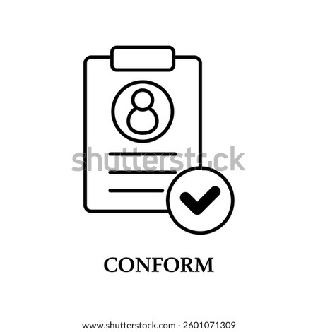Icon a conform, isolated against a clean background.