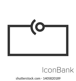 Icon connected circuit in black and white Illustration.