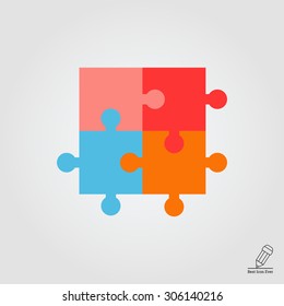 Icon of connected puzzle elements