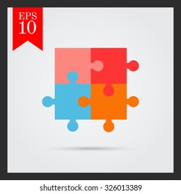 Icon of connected puzzle elements