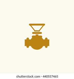 Icon connecting pipes valve.