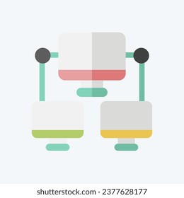 Icon Connection Computer. related to Communication symbol. flat style. simple design editable. simple illustration