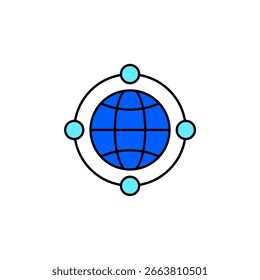 Icono de una conexión, aislado contra un fondo limpio.