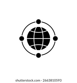 Icono de una conexión, aislado contra un fondo limpio.