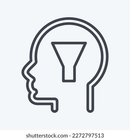 Icon Conscience. related to Psychology Personality symbol. simple design editable. simple illustration