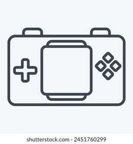 Icon Console. related to Online Game symbol. line style. simple design illustration