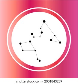 Icon with constellations for astrology