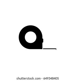 Icon of constriction tape measure. White background with shadow design. Vector illustration.