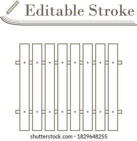 Icono De La Valla De Construcción. Diseño sencillo de Stroke modificable. Ilustración vectorial.