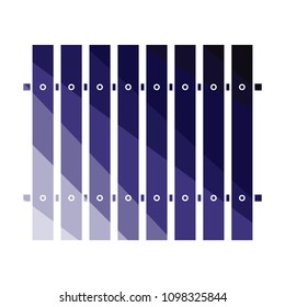 Icon of Construction fence . Flat color design. Vector illustration.