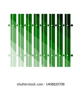 Icon Of Construction Fence. Flat Color Ladder Design. Vector Illustration.