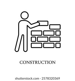 Icon a construction, isolated against a clean background.