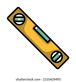 Icon Of Construction Level. Editable Bold Outline With Color Fill Design. Vector Illustration.