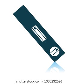 Icon Of Construction Level. Shadow Reflection Design. Vector Illustration.