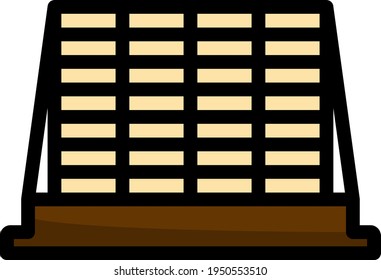 Icon Of Construction Pallet. Editable Bold Outline With Color Fill Design. Vector Illustration.