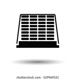 Icon of construction pallet . White background with shadow design. Vector illustration.