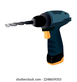 El icono es una herramienta de construcción, un destornillador de mano o un taladro de mano.