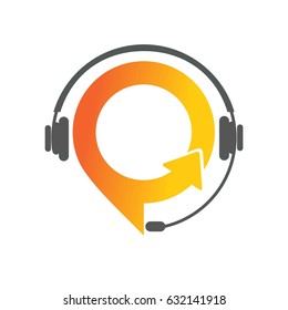icon for consultancy. circle headset