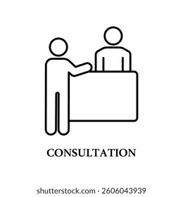 Icon a consultation, isolated against a clean background.