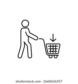 Icon a consumer, isolated against a clean background.