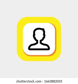 Icon Contact Line Art, Contact Icon, Contact glyph icons,Contact As Flat Icon Solid Style isolated