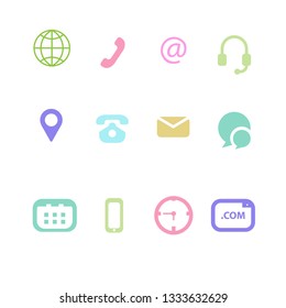 icon contact set