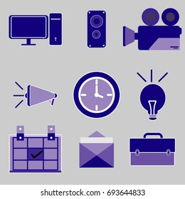 Icon contact us A simple flat vector icon located on a colored background.