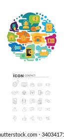 ICON CONTACT vector design