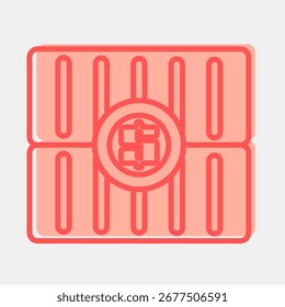 Custos de contêiner de ícone. Exportar elementos de importação. Ícone no estilo de dois tons.