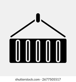 Contêiner de ícone. Exportar elementos de importação. Ícone no estilo de glifo.