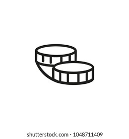 Icon of container for lenses. Package, case, protection. Optometry concept. Can be used for topics like eyesight, hygiene, optical instrument